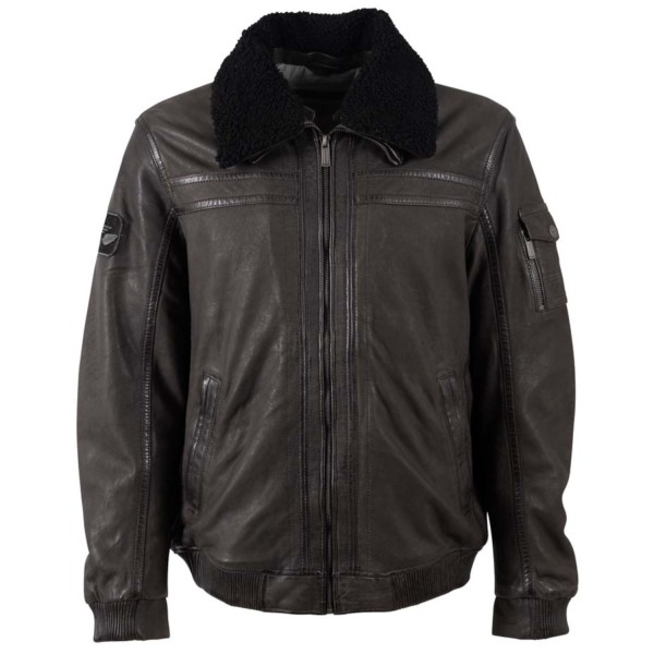 Męska skórzana kurtka Deercraft Ciemny antracyt DMThelio