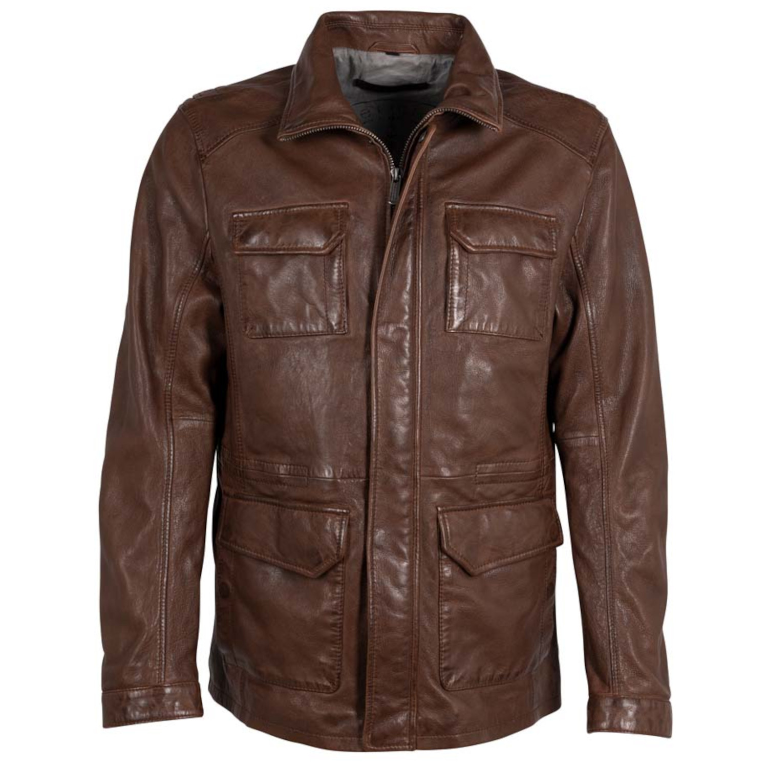 Męska skórzana kurtka Deercraft Chestnut DMThelmo – Kurtki skórzane