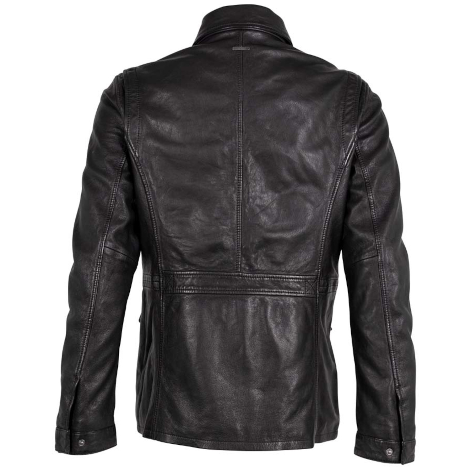 Męska skórzana kurtka Deercraft Czarna DMThelmo – Kurtki skórzane