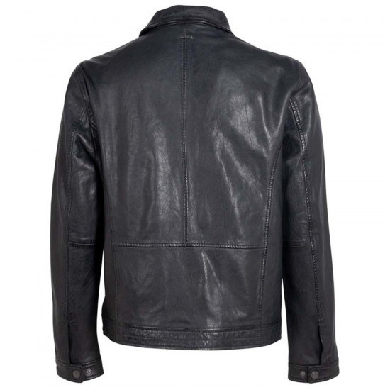 Męska skórzana kurtka Deercraft Ciemnogranatowa DMTiago