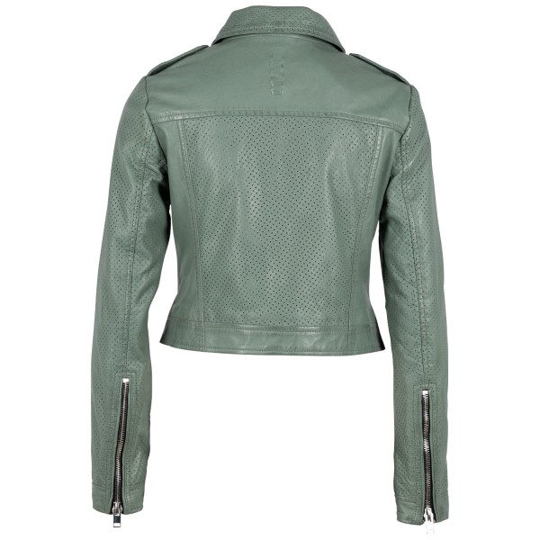 Damska krótka skórzana kurtka Gipsy Sage Green G2WShala