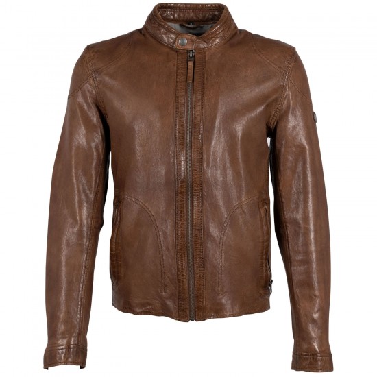 Męska skórzana kurtka Mauritius Brązowa GMAdwood