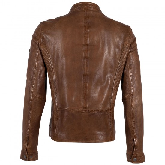 Męska skórzana kurtka Mauritius Brązowa GMAdwood Męska skórzana kurtka Mauritius Brązowa GMAdwood