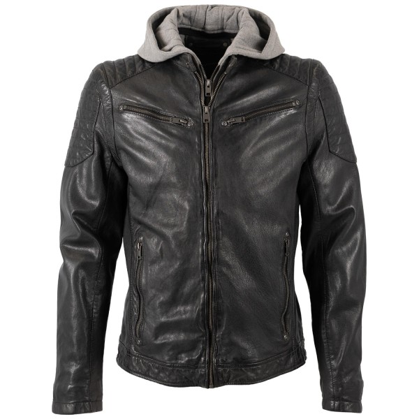 Męska skórzana kurtka Gipsy czarno-beżowa GMNewOrleans