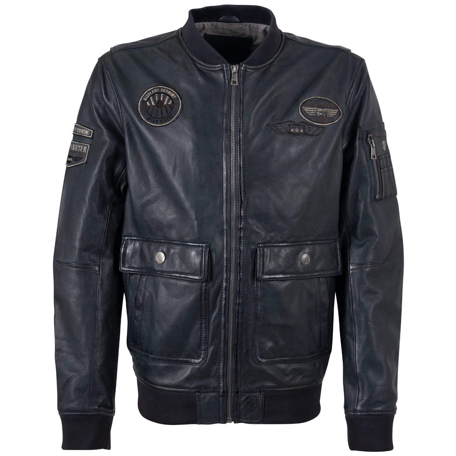 Męska skórzana kurtka Mauritius Denim Blue MMAirpilot