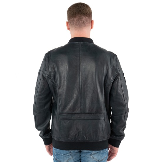 Męska skórzana kurtka Mauritius Denim Blue MMAirpilot