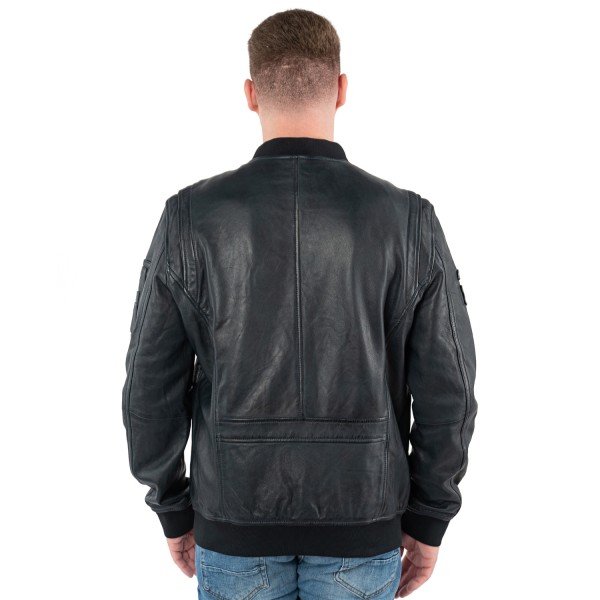 Męska skórzana kurtka Mauritius Denim Blue MMAirpilot