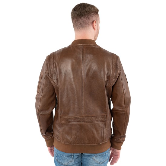 Męska skórzana kurtka Mauritius Cognac MMAirpilot