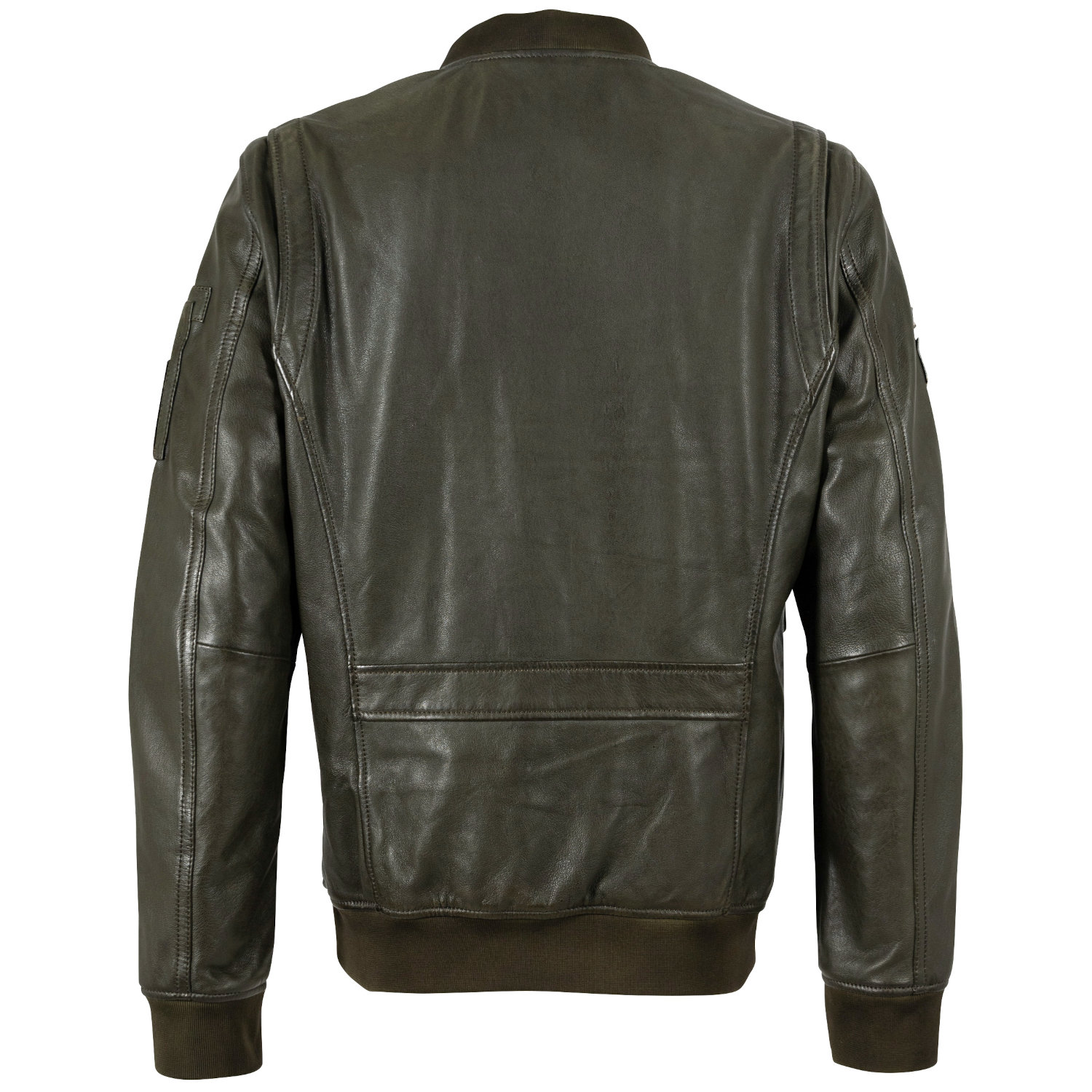 Męska skórzana kurtka Mauritius Wojskowa zielona MMAirpilot