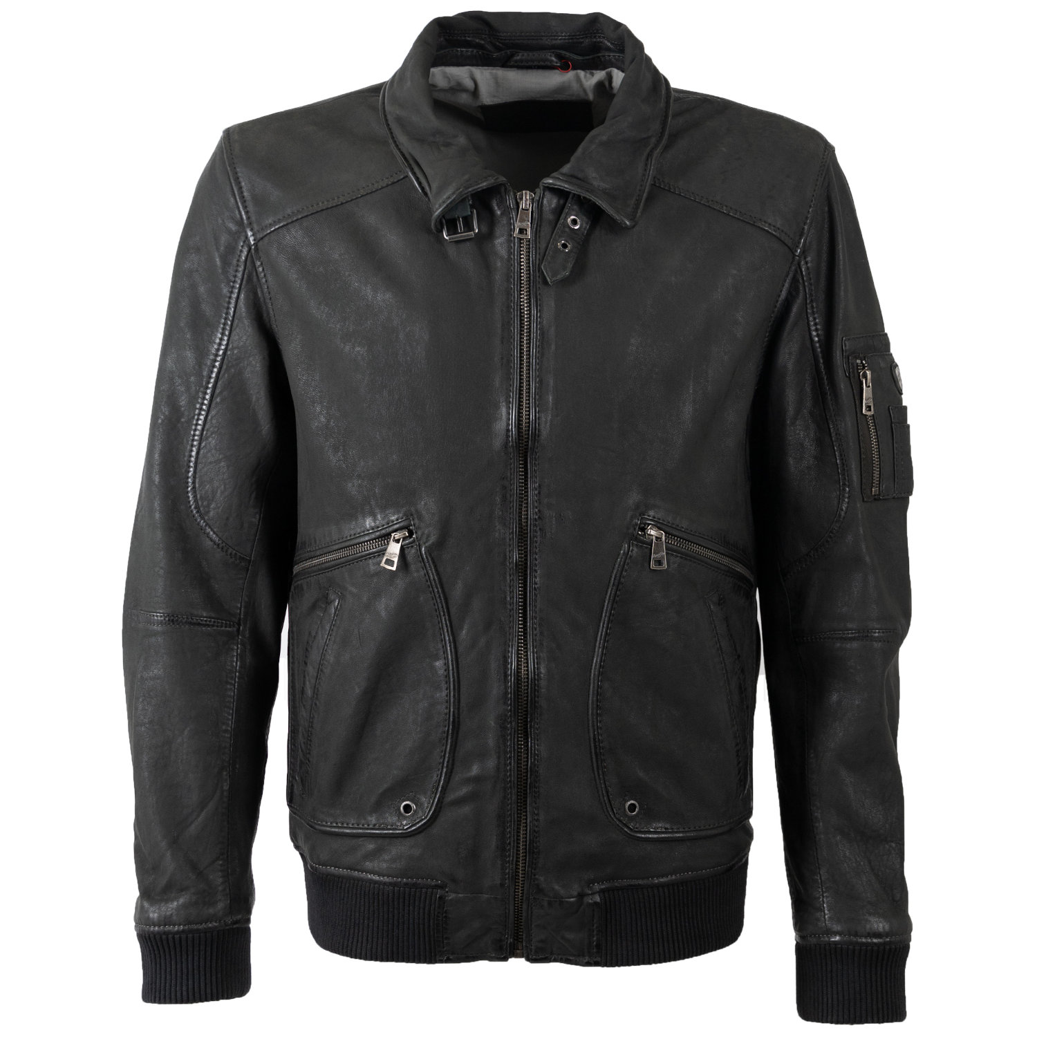 Męska skórzana kurtka Mauritius Ciemnozielona MMAkkinson