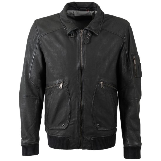 Męska skórzana kurtka Mauritius Ciemnozielona MMAkkinson