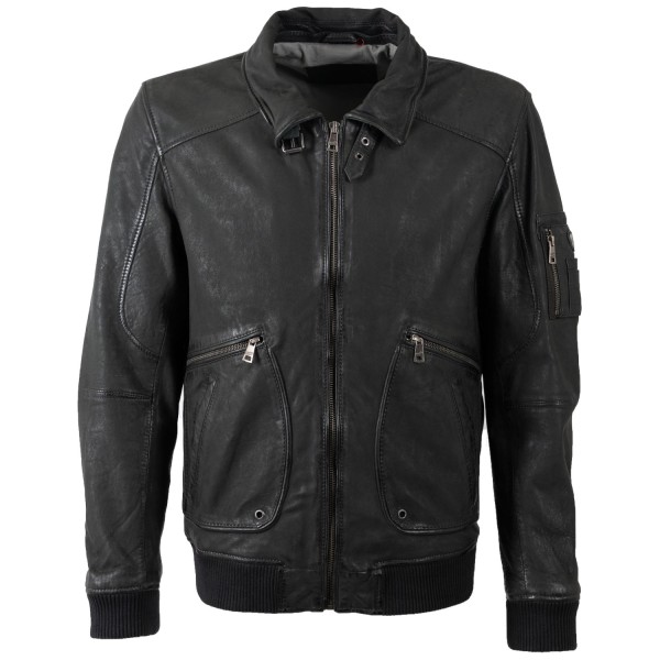 Męska skórzana kurtka Mauritius Ciemnozielona MMAkkinson