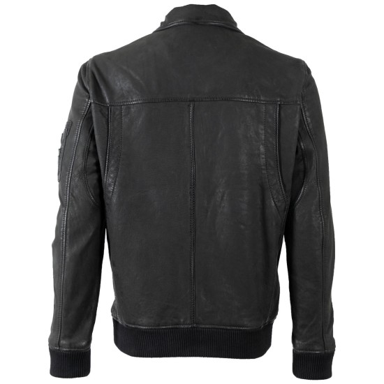 Męska skórzana kurtka Mauritius Ciemnozielona MMAkkinson