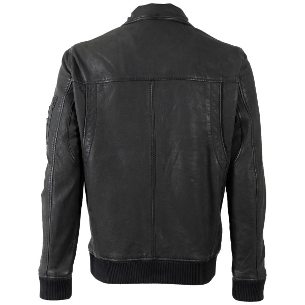 Męska skórzana kurtka Mauritius Ciemnozielona MMAkkinson