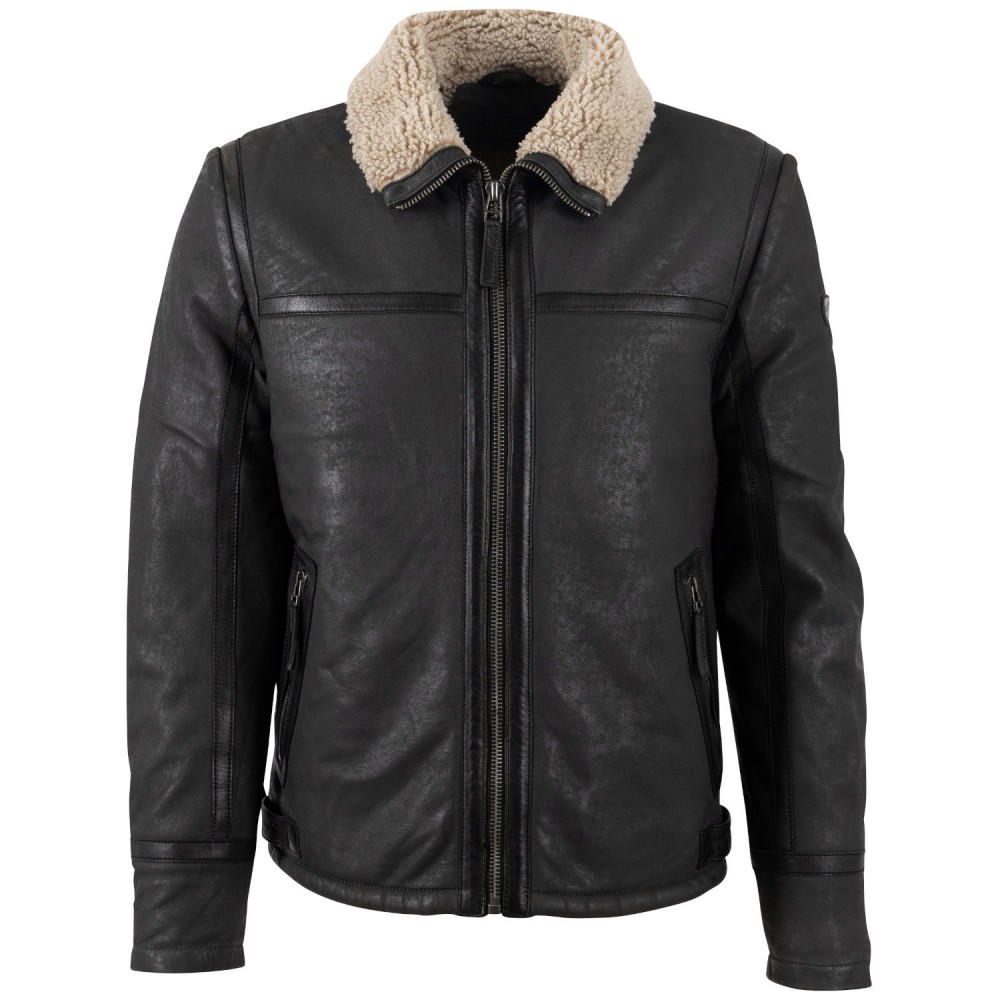 Męska skórzana kurtka Mauritius antracytowa MMAlasko - readytowear