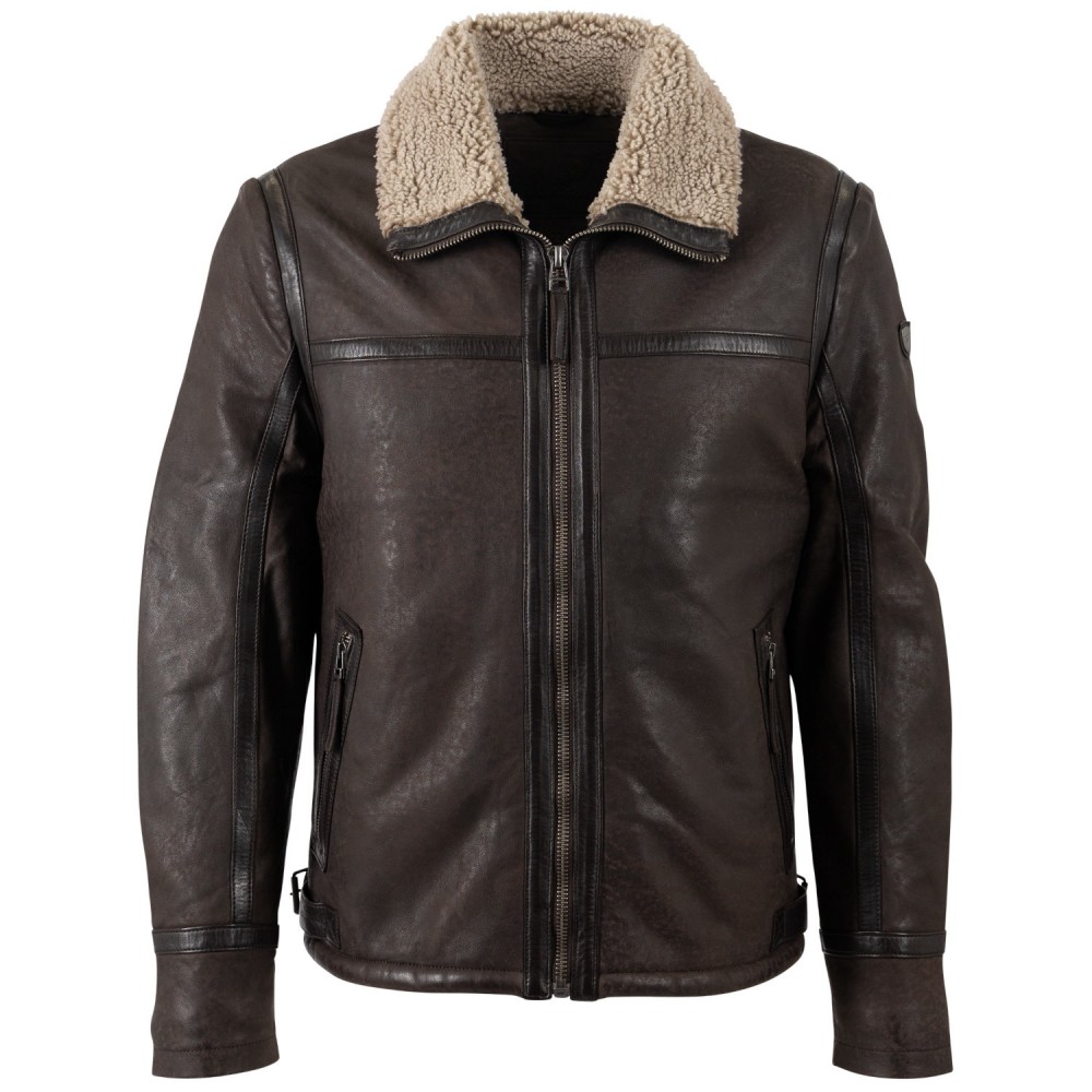 Męska skórzana kurtka Mauritius brązowa MMAlasko - readytowear