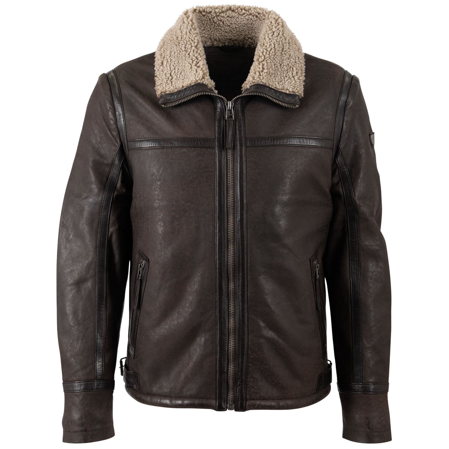 Męska skórzana kurtka Mauritius brązowa MMAlasko – stoc