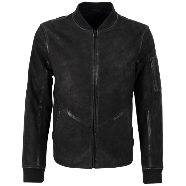 Męska skórzana kurtka Mauritius Czarna MMAnton