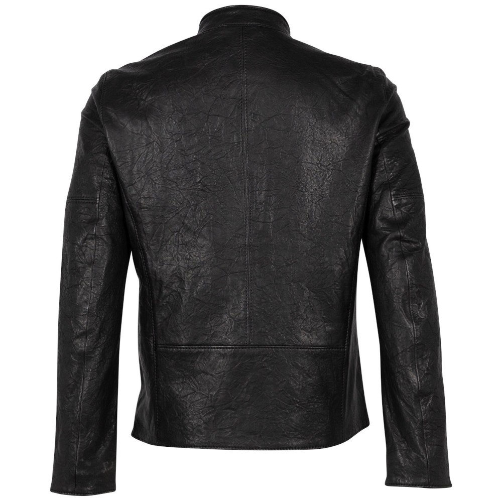 Męska skórzana kurtka Mauritius Czarna MMBannu