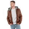 Męska skórzana kurtka Mauritius Ciemny koniak MMBarlo