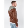 Męska skórzana kurtka Mauritius Ciemny koniak MMBarlo
