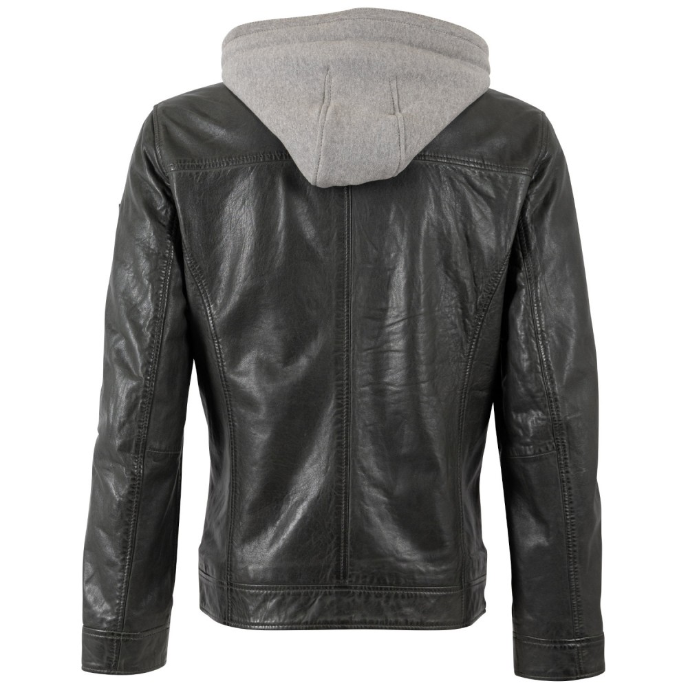 Męska skórzana kurtka Mauritius Ciemnozielona MMBarlo - readytowear