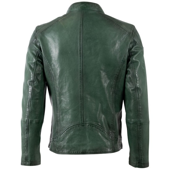 Męska skórzana kurtka Mauritius Zielona MMBaydo