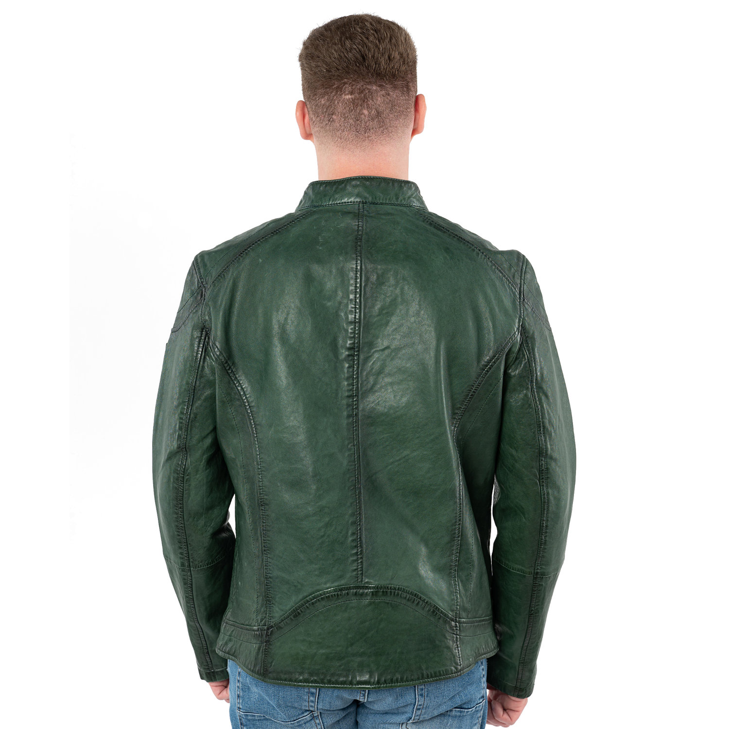 Męska skórzana kurtka Mauritius Zielona MMBaydo