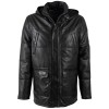 Męska długa zimowa kurtka skórzana Mauritius Ciemny antracyt MMBelous – BLACK FRIDAY