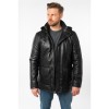 Męska długa zimowa kurtka skórzana Mauritius Ciemny antracyt MMBelous – BLACK FRIDAY