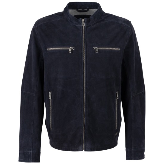 Męska skórzana kurtka Mauritius granatowa MMBerat