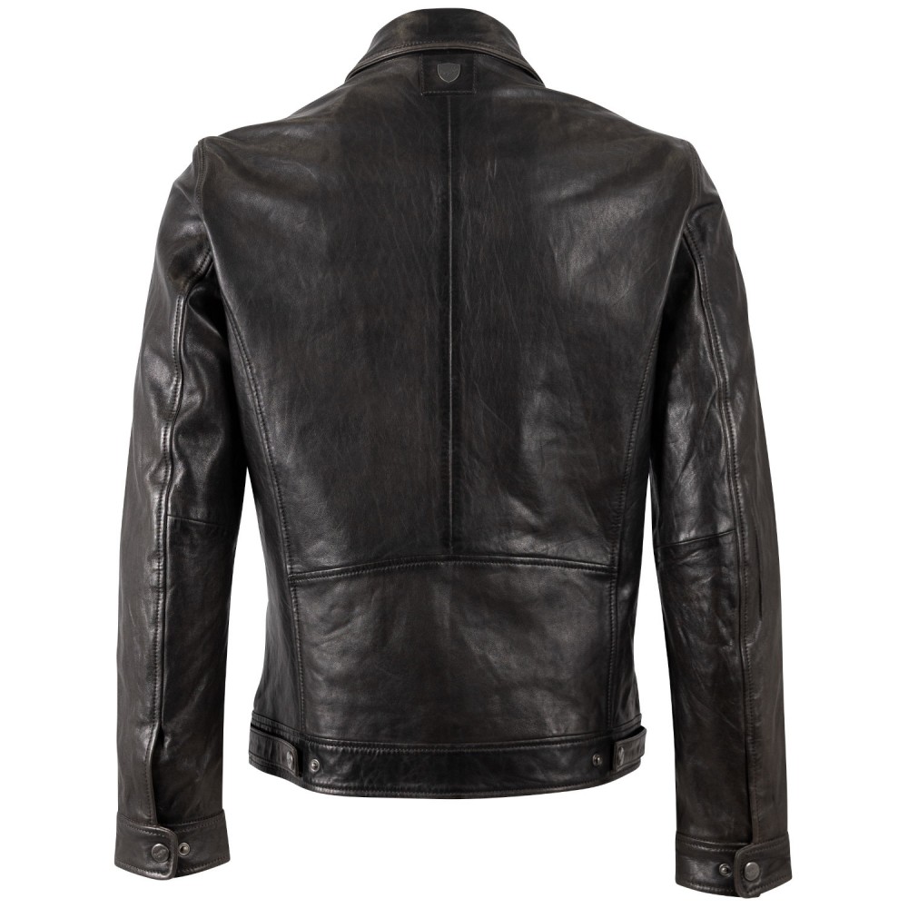 Męska skórzana kurtka Mauritius Ciemny antracyt MMBerink - readytowear