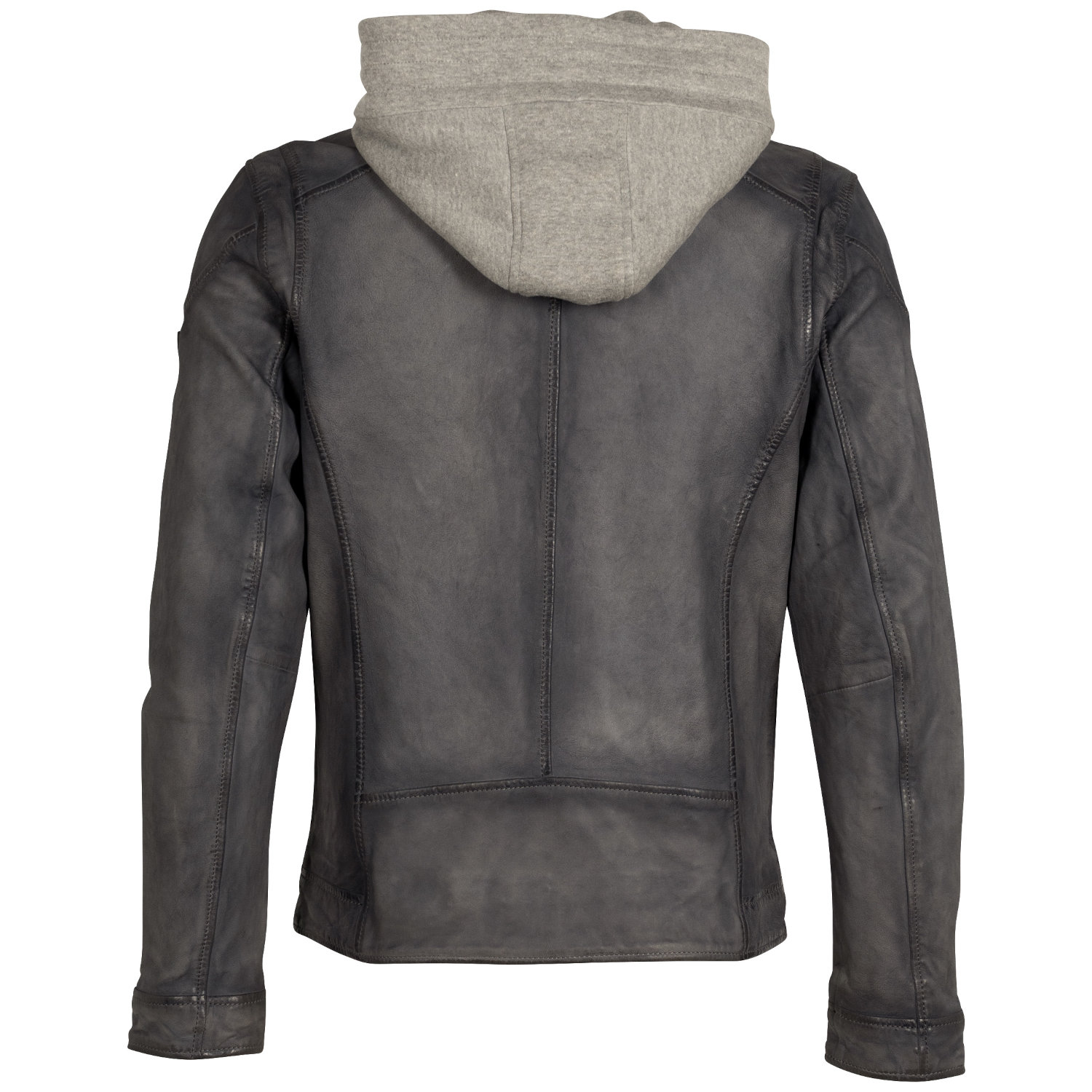 Męska skórzana kurtka Mauritius Niebiesko-szara MMBero – BLACK FRIDAY