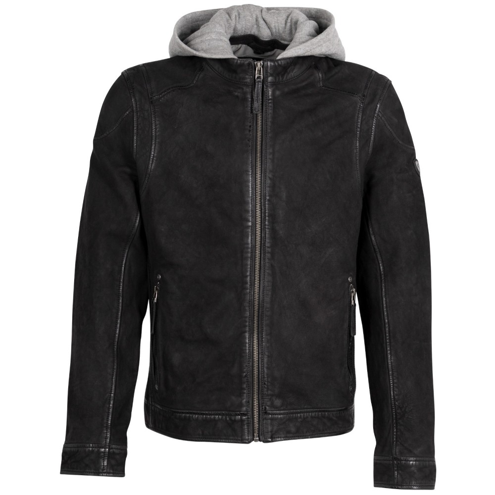Męska skórzana kurtka Mauritius Czarna MMBero - readytowear