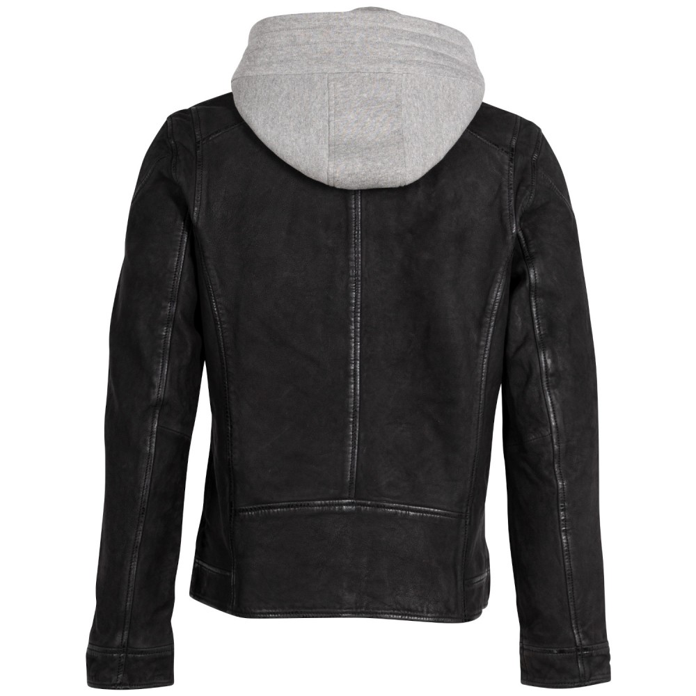 Męska skórzana kurtka Mauritius Czarna MMBero - readytowear