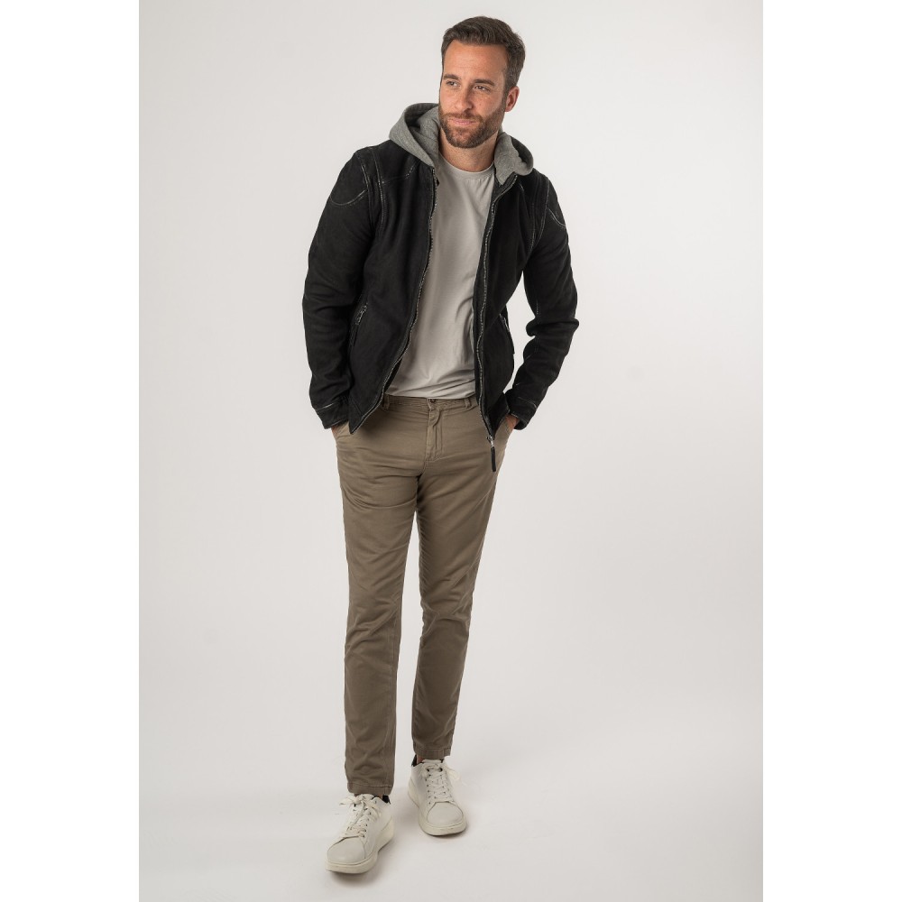 Męska skórzana kurtka Mauritius Czarna MMBero - readytowear