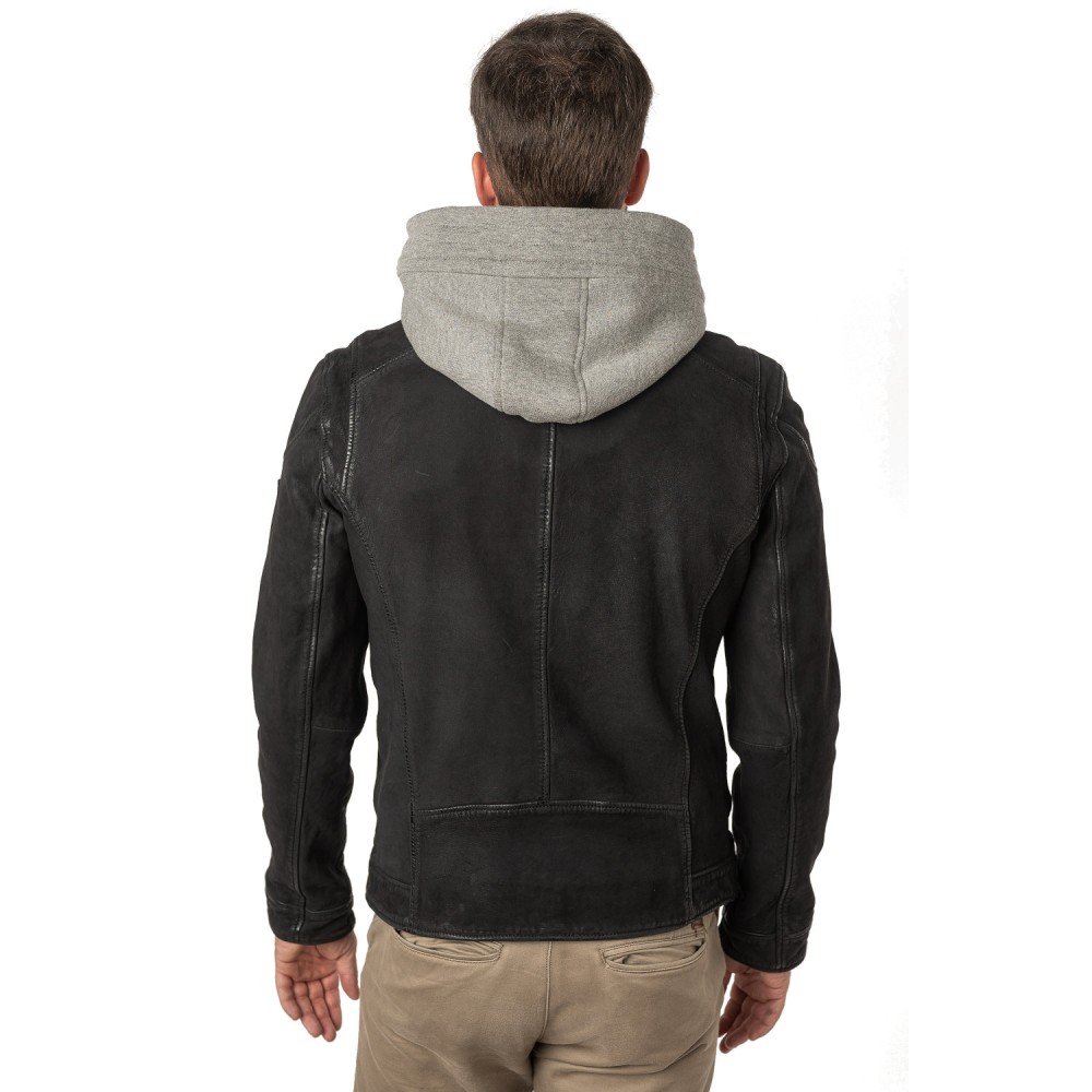 Męska skórzana kurtka Mauritius Czarna MMBero