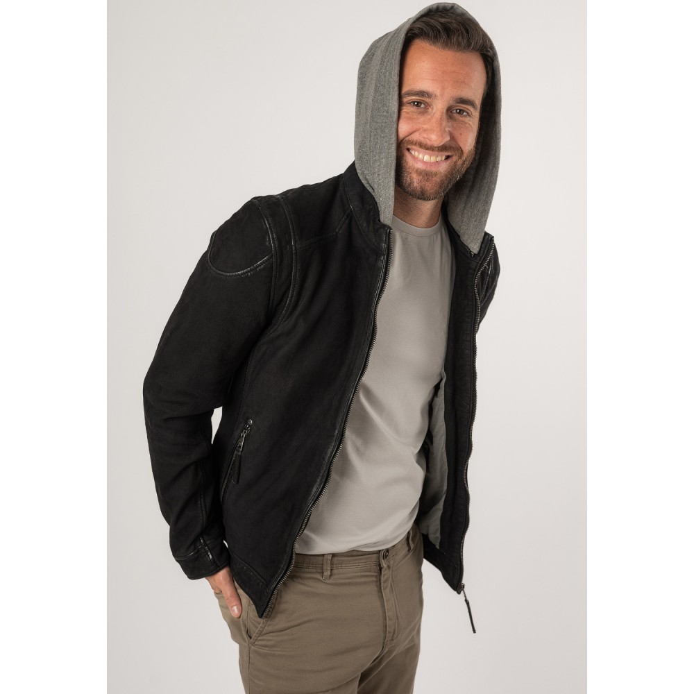 Męska skórzana kurtka Mauritius Czarna MMBero - readytowear