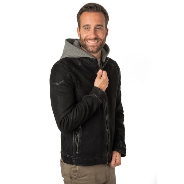 Męska skórzana kurtka Mauritius Czarna MMBero