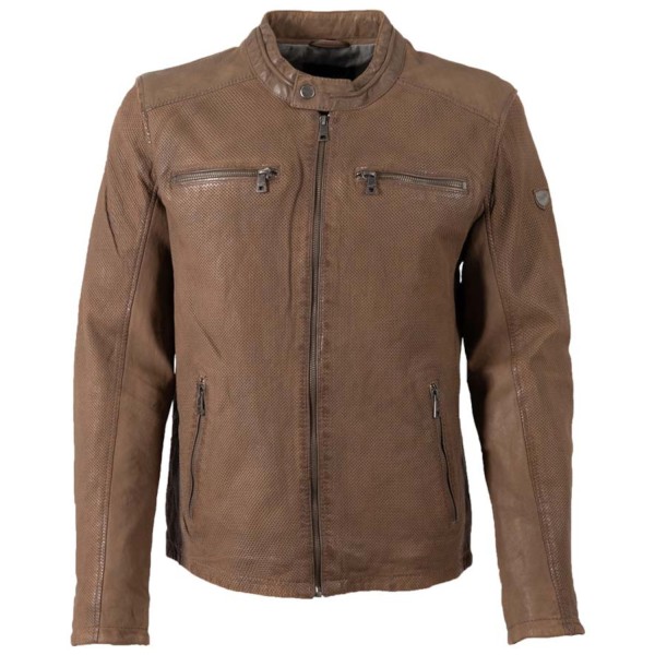Męska skórzana kurtka Mauritius jasnobrązowa MMBodro