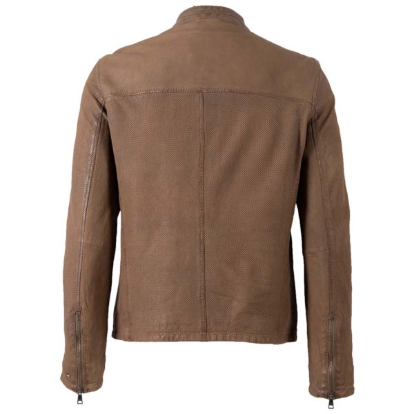 Męska skórzana kurtka Mauritius jasnobrązowa MMBodro