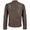 Męska skórzana kurtka Mauritius Ciemnobrązowa MMBounto