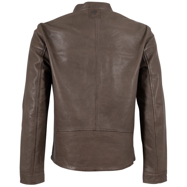 Męska skórzana kurtka Mauritius Ciemnobrązowa MMBounto