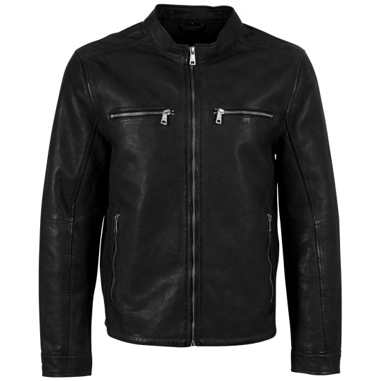 Męska skórzana kurtka Mauritius Czarna MMBounto