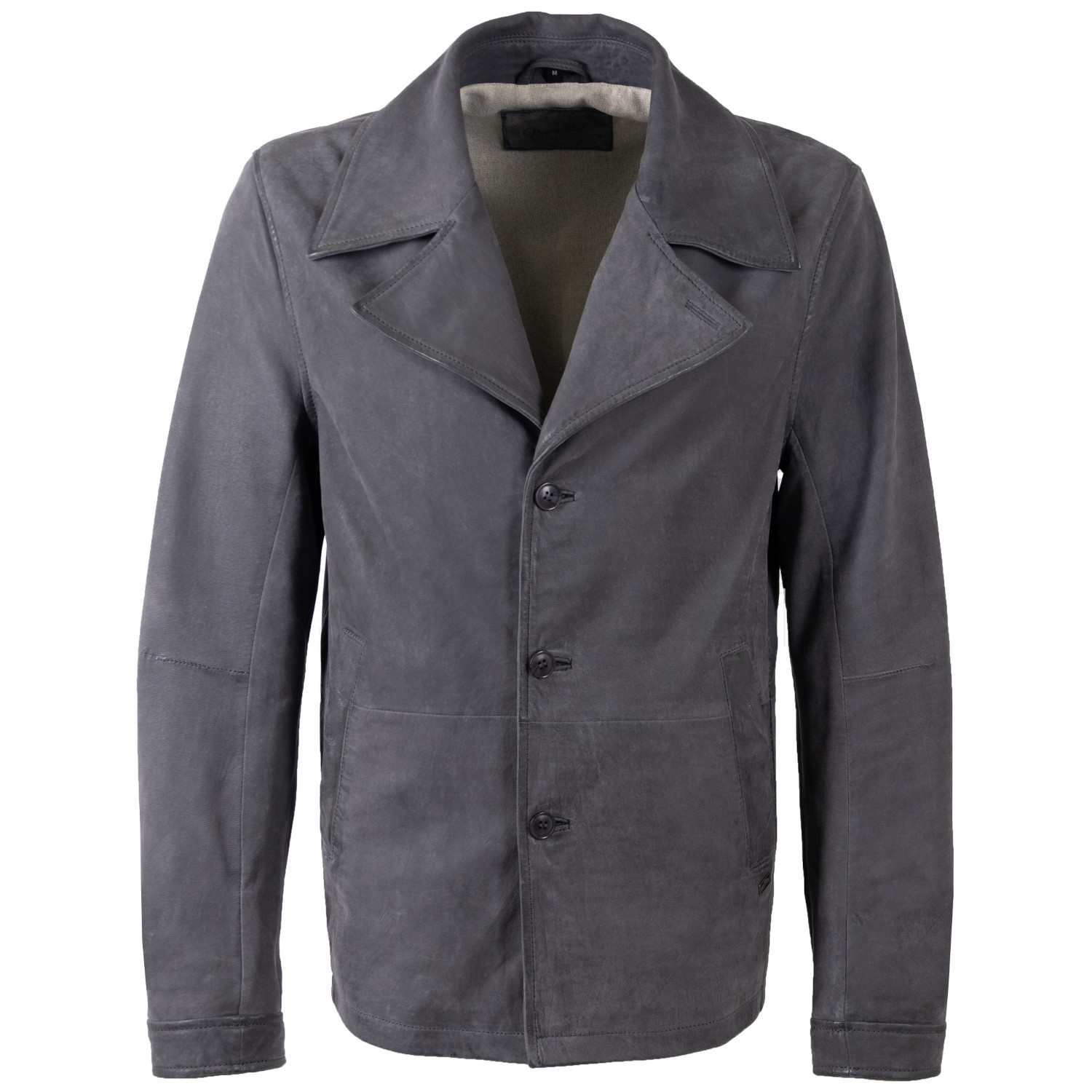 Męska skórzana kurtka Mauritius ciemnoniebieska MMBravon