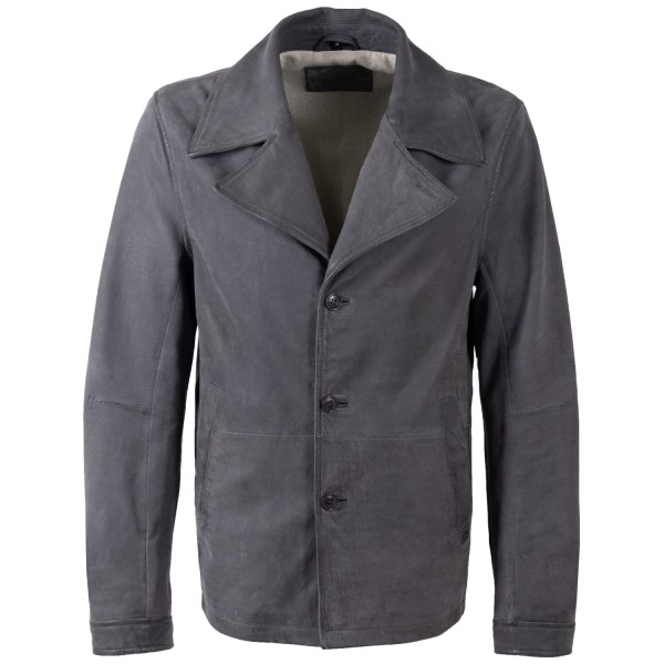 Męska skórzana kurtka Mauritius ciemnoniebieska MMBravon