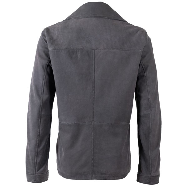 Męska skórzana kurtka Mauritius ciemnoniebieska MMBravon