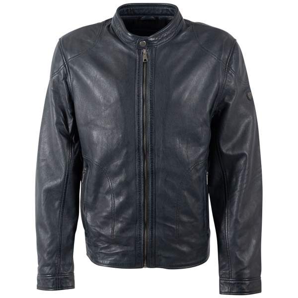 Męska skórzana kurtka Mauritius granatowa MMByjan