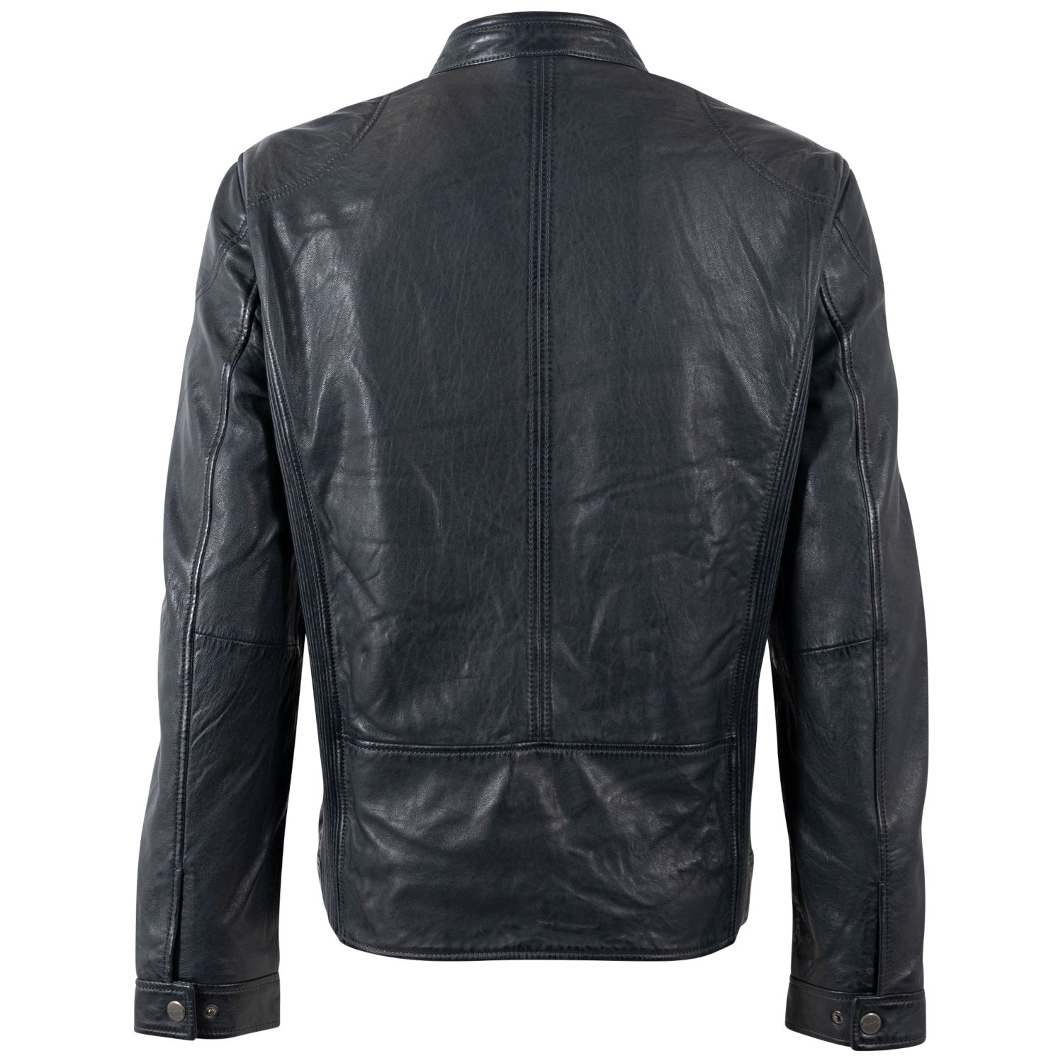 Męska skórzana kurtka Mauritius granatowa MMByjan