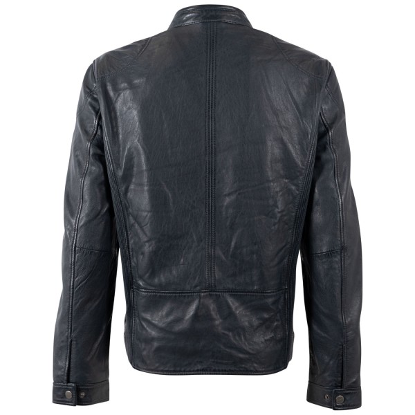 Męska skórzana kurtka Mauritius granatowa MMByjan